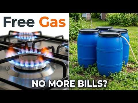 No More Gas Bill ! How I Get Free Gas All Year Round Using Just a Blue Plastic Barrel +PVC Pipes