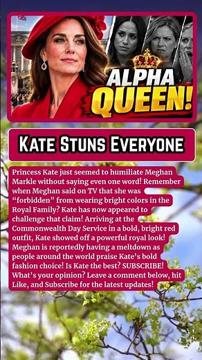 BREAKING: Kate Middleton Stuns In Red As Princess Catherine Steals The Royal Spotlight!