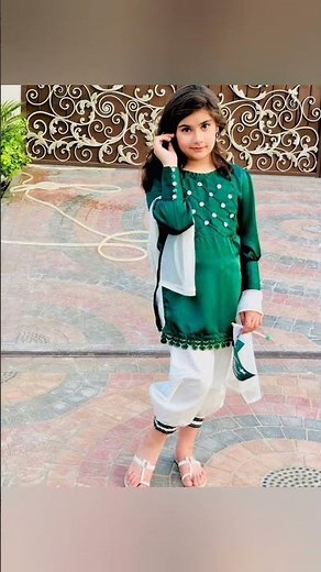 Green and White Suit Designing 14 August Dresses #shorts #independenceday #pakistan #shorts