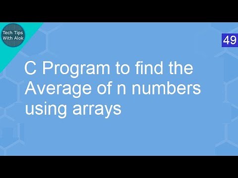 C Program to find average of a numbers using arrays
