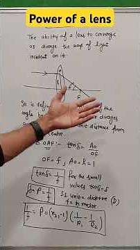 Power of a lens | Ray optics class 12
