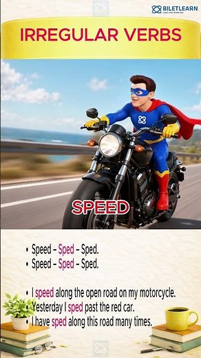 Master Irregular Verbs: SPEED - SPED - SPED | Learn One, Know Two with BILETLEARN