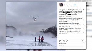VERIFY: Yes, U.S. Park Police used a helicopter to chase ice hockey players off a frozen over Reflecting Pool