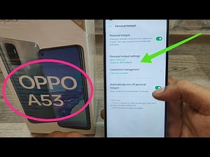 How to Set Wifi personal Hotspot in OPPO A53 | Wi-Fi hotspot| Setup Wifi Hotspot| oppo a53