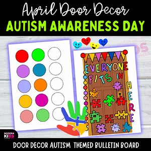 Bulletin Board Decor: Autism Awareness Day Door Decorations
