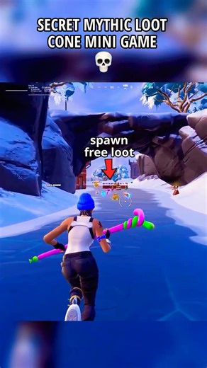 SECRET ICY CONE MYTHIC LOOT MINI GAME in Fortnite Chapter 7 Season 2 💀 #fortnite #shorts #gaming