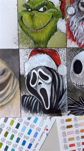 OopsSketch on Instagram: "Scary christmas sketches #drawing #art #sketch #ardrawing #trace #artist #copy #viralvideos #scary #horror #christmas"