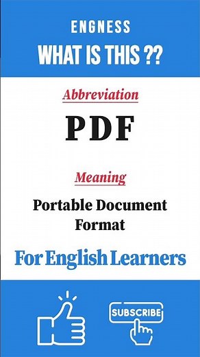 PDF Meaning