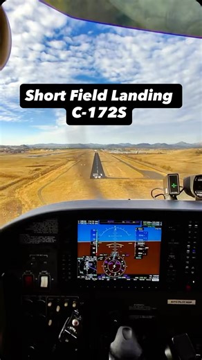 BeeBopAirventures on Instagram: "Short Field Landing Demo Cessna 172S #pilot #aviation #flight #checkride #pilottraining #fly #pov #commercialpilot #airplane"