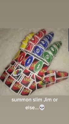 never fight me I have the infinity uno gauntlet