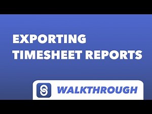 Exporting custom timesheet reports - Employee Link Walkthrough