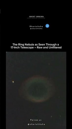 The Ring Nebula (M57) — Raw Telescope View 🔭 | A Dying Star’s Beautiful End #shorts