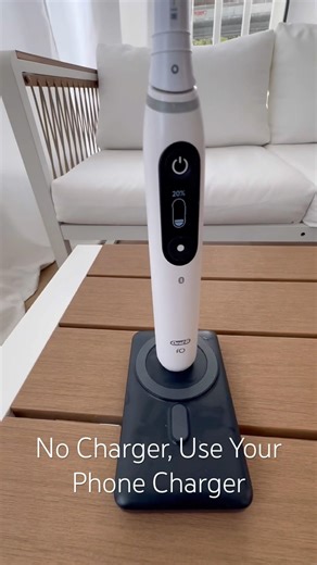 Forgot your toothbrush charger, use your wireless phone charger