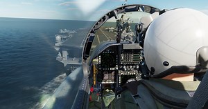 1.9M views · 29K reactions | Landing on an aircraft carrier in the F-18 Hornet #dcsworld #eagledynamics #f18hornet #aircraftcarrier #usnavy #FlightSimulator | Black Hornet Sim | Facebook