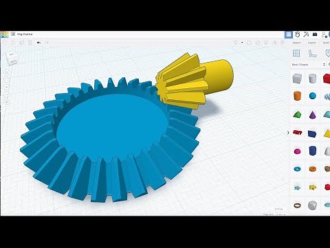 How to make a Bevel Gear in Tinkercad | 3D printing