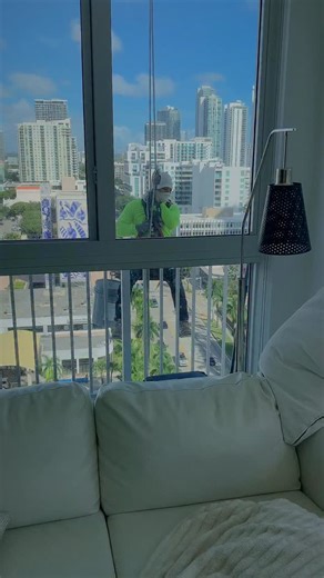 Window Washer Or Intruder, @BigAssDave Is Always On The Job. #xldogproblems #canecorso #italianmastiff #bigassdave #highriseliving #windowwasher | Bigassdave