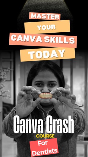Dr. khushbu Samani on Instagram: "Dentists already do exceptional clinical work. It just needs the right presentation to stand out. I’ve turned my exact Canva workflow into a Canva Crash Course for Dentists—the same system that helped my content reach millions of views. This is not about fancy design. It’s about making your clinical work speak. Ps: You can use free canva account. 🔗 Enroll now get lifetime acess https://linktr.ee/Hustlewithprosthodontists #canva #canvacreator #dentistofinstagram