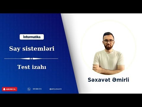 DİM İnformatika test toplusu | Say sistemləri 85-ci sualın izahı