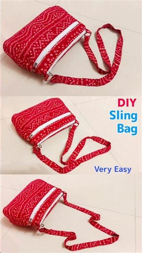 DIY sling Bag Very easy method cutting and stitching at home #seweasy #video
