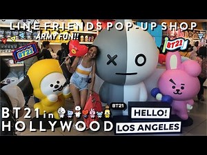 GRAND OPENING: LINE FRIENDS LA POP-UP SHOP + SMALL BT21 HAUL!! ♡