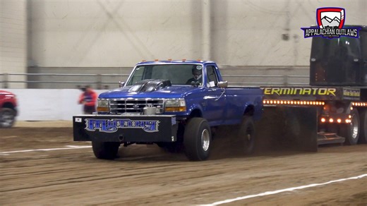 "Mutiny" Small Block powered 4x4 pulling truck at the 2026 PA Farm Show! #truckpulls #truckpull #truck #trucks #ford | Appalachian Outlaws Pulling Series