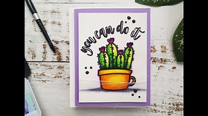 Creating a card can be quick and fun if you just use your imagination! We can even give you some help from blog posts: https://www.silhouetteschoolblog.com/2019/10/how-to-use-cameo-4-sketch-pen-holder.html Design: https://sofontsy.com/product/you-can-do-it/ | Silhouette School with Melissa Viscount
