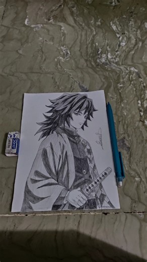 art core be like giyu ❤️ ✍️ #anime #shorts #drawing #artcore