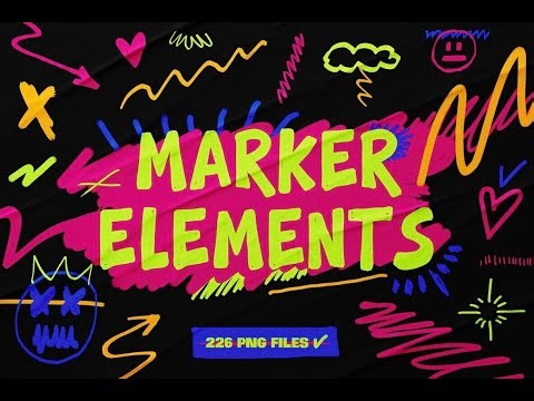 226 PNG Marker Elements Graphic Download
