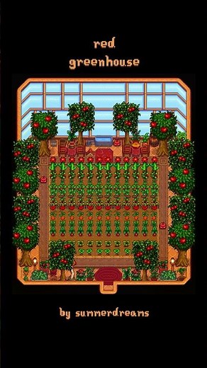 red greenhouse layout 🌶️🍎🍓#stardewvalley