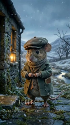 Austin Animations I AI Art I AI Animations on Instagram: "Oliver wakes before the village does. Not because he must, but because mornings feel gentler when no one else is awake yet. The stones are still holding onto yesterday’s cold, and the stream hasn’t begun its usual chatter. He likes it this way. He steps outside and pauses, just long enough to notice the light in the window behind him. It won’t stay on for much longer. Someone inside is finishing their day as his begins. Along the path, th