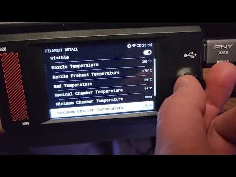 How to add a custom, non-stock filament like Pro PCTG to a Prusa 3D Printer control screen