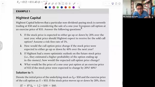 Valuing Option Using a One-Period Binomial Model