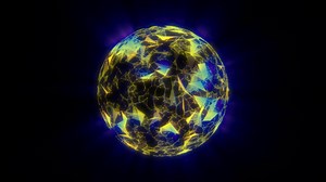 Virtual planet Earth with particles and lines. Network connection big data. Abstract technology background. 3D rendering