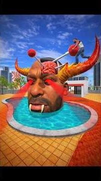 Controlling Giant Devil Franklin Head In Indian Bike Driving 3D #shortsfeed