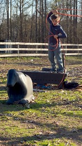Hunters “how to” rodeo practice videos🦀🦀🦀🦀🦀🦀🦀🦀🦀🦀🦀🦀🦀#rodeopractice #cowboy #dummyroping #roping #practice #cute #funny #rodeokids | Patton Ranch
