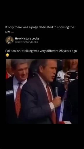 History Facts & Stories on Instagram: "During the 2000 U.S. presidential campaign, George W. Bush developed a reputation for using pointed, confident rhetoric aimed at distinguishing himself from both his Republican rivals and Democratic opponent Al Gore. His communication style blended plainspoken charm with a touch of competitive bravado, appealing to voters who valued directness over political polish. Bush often criticized what he portrayed as Washington’s elitism and bureaucracy, positioning