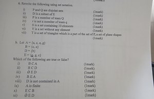 a. Rewrite the following using set notation:P and Q are disjo... | Filo