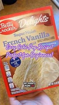 Easy Vanilla Cakepop Recipe #sweetsrpoppin #cakepoprecipe #cakepops #tutorial #cakepoptutorial