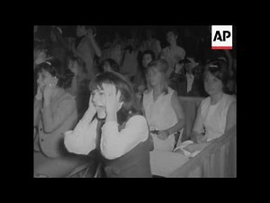 Pandemonium broke out when the Beatles appeared on stage at the Hollywood Bowl before a sell-out aud