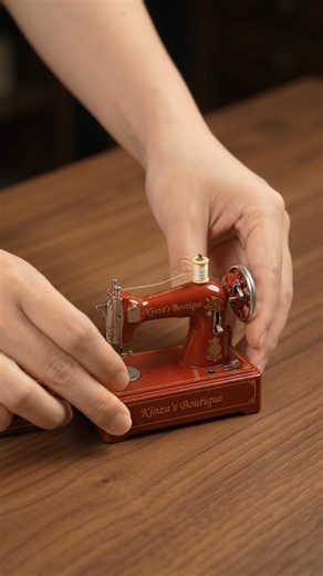 The World’s Smallest Working Sewing Machine! 🧵✨ #kinzasboutique #sewingmachine #unboxing #diy #sew