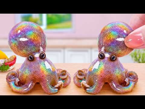 Top Combo Seafood Recipes 🐙 Fried Octopus with Spicy Sauce 🌶️ Tina Mini Cooking