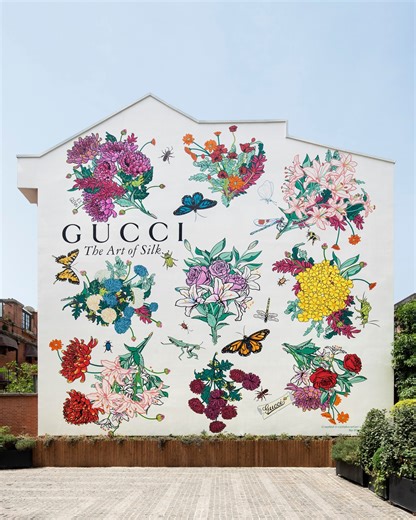 120K views · 2.1K reactions | A city in bloom. In Shanghai, the city’s Art Wall is transformed into a dynamic expression of silk and seasonal rhythm through a new take on the iconic Flora motif by artist E. S. Glenn, envisioned for the 90 x 90 project. | Gucci | Facebook