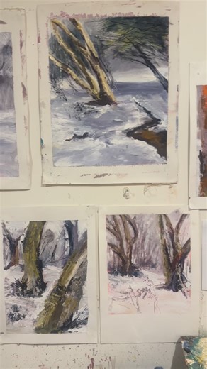 Sarah McDonald Artist on Instagram: "It’s time to re-set my studio…. A new collection, a new focus, a new palette…. And it brings me back to the magical feeling of being out in the Alpine Forest… I can not wait to completely absorb myself into this new body of work… Stay Tuned 🤍🤍🤍🤍🤍"