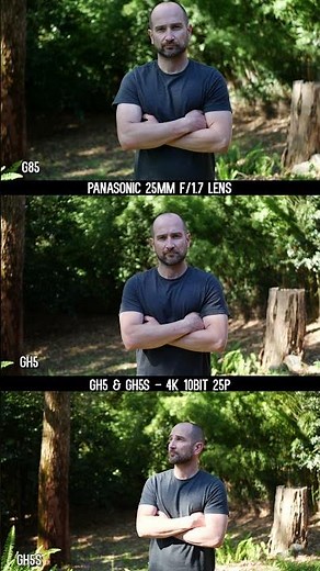 Panasonic G85 vs GH5 vs GH5s Field of View & Colour - #Shorts