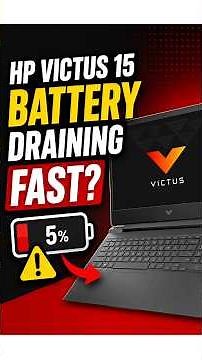 HP Victus 15 Battery Draining Fast? 🔋 Try These 5 Fixes!