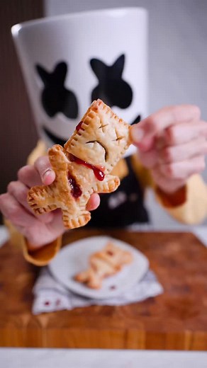 156K views · 4.6K reactions | Marshmello Voodoo Dolls with Strawberry Syrup #puffpastry #halloween #dessert #recipe | Cooking With Marshmello | Facebook