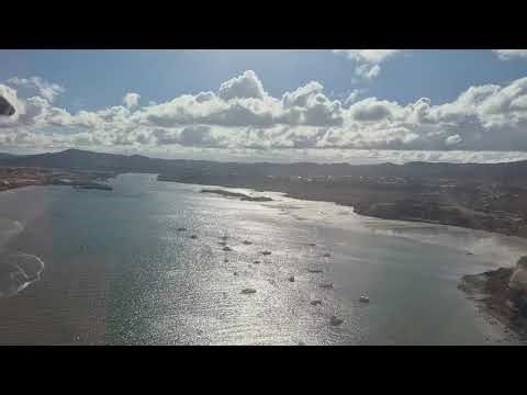 AirNZ Q300 lands in WRE airport, cabin view
