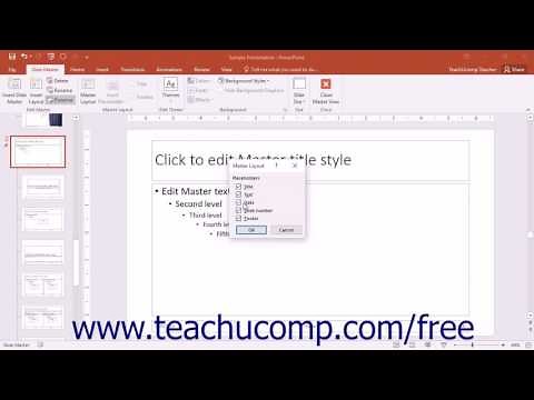 PowerPoint 2016 Tutorial Using Slide Masters and Slide Layouts Microsoft Training