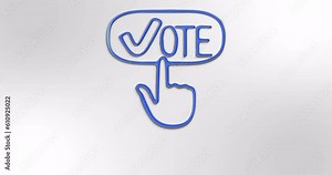 Dive into the world of voting through captivating animations. Explore the democratic process of casting votes to make collective decisions. Line animation.