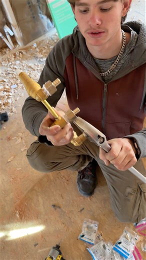 Installing shower connection ￼